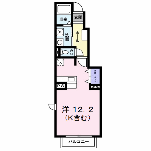 北九州市小倉南区葛原本町のアパートの間取り