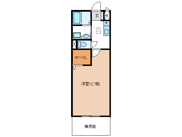 各務原市蘇原申子町のアパートの間取り