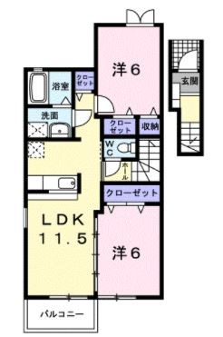 カーサ　ディ　メローネIの間取り