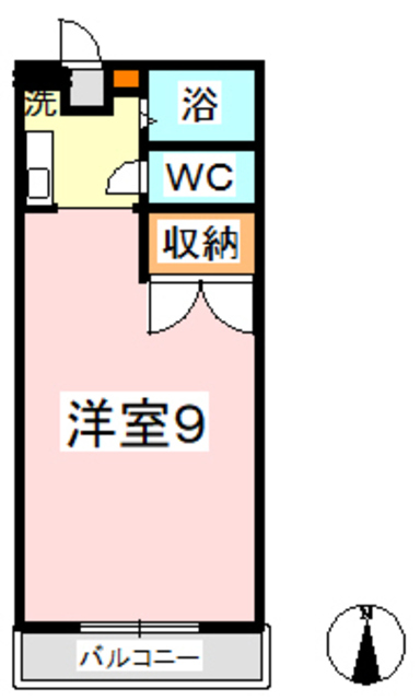 倉敷市玉島爪崎のアパートの間取り