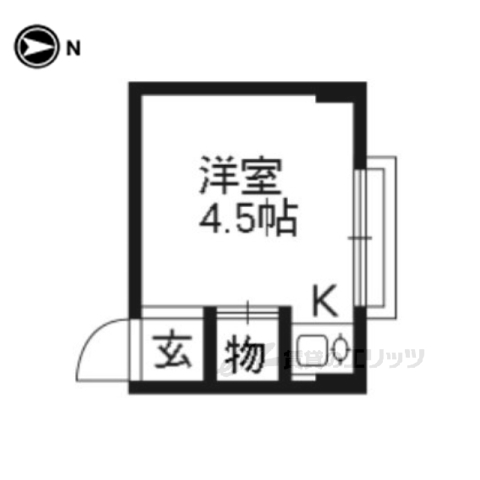 京都市右京区西院久田町のマンションの間取り