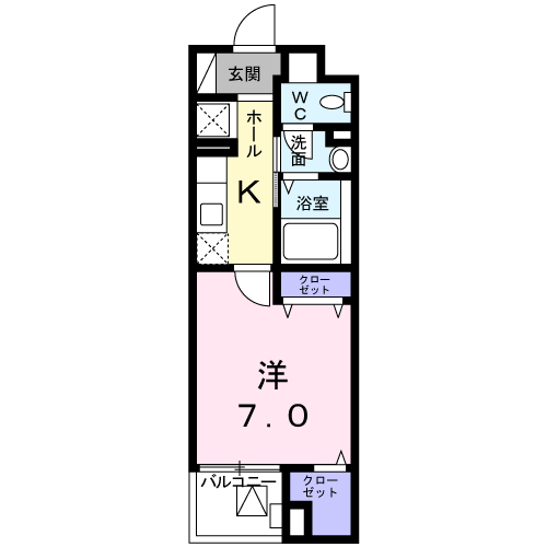 イーストブルー六番館の間取り