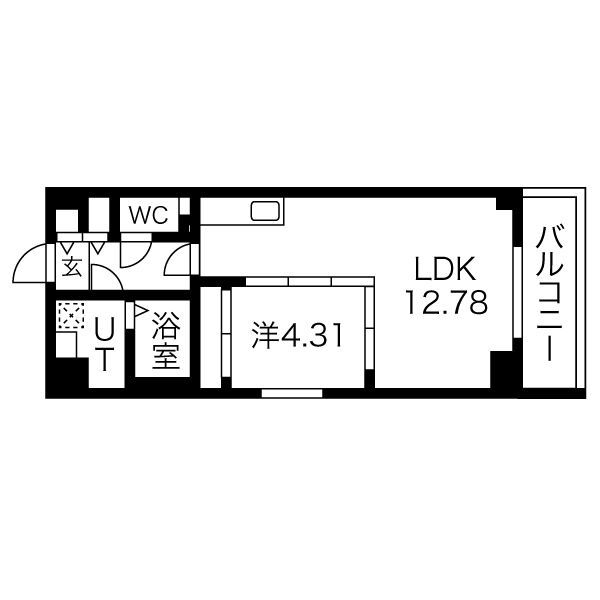 名古屋市熱田区花町のマンションの間取り