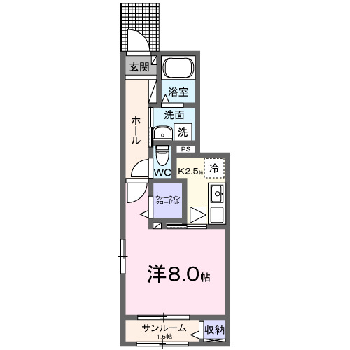 【千葉市緑区誉田町のアパートの間取り】