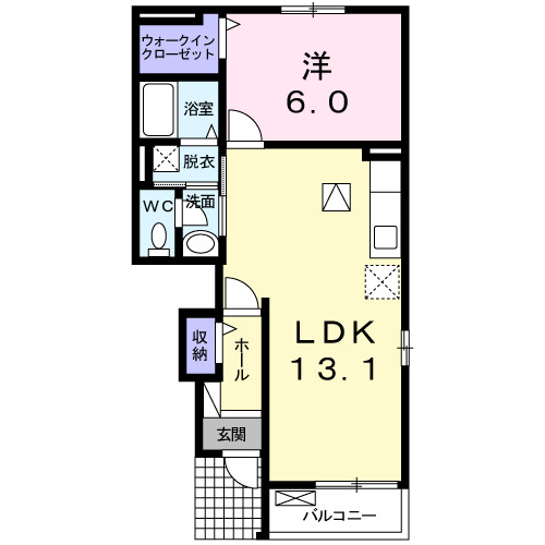 羽生市大字上新郷のアパートの間取り