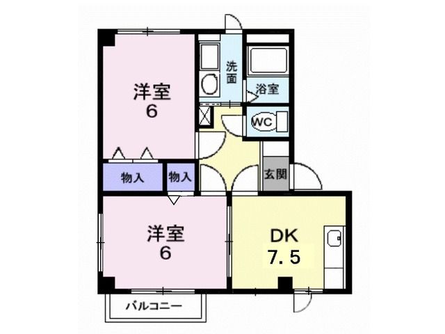 青森市矢作のアパートの間取り