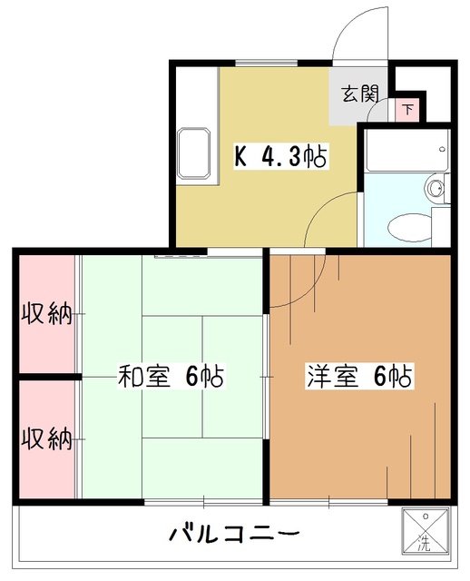 ハイツリベルテの間取り