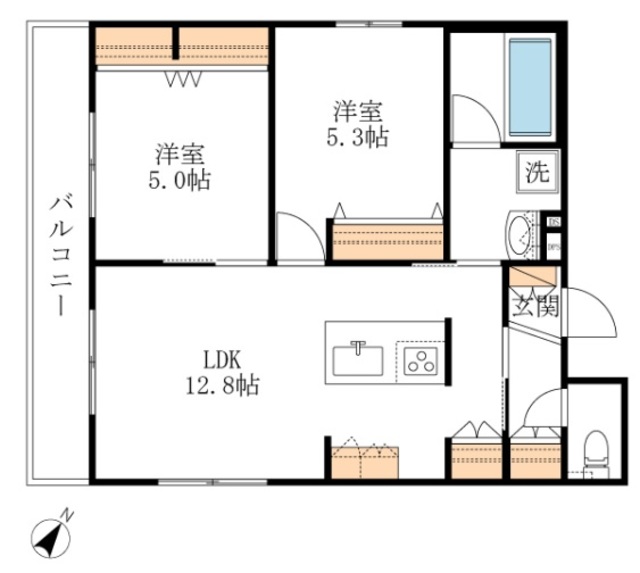 さいたま市緑区美園のマンションの間取り