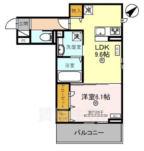 大津市本堅田のアパートの間取り