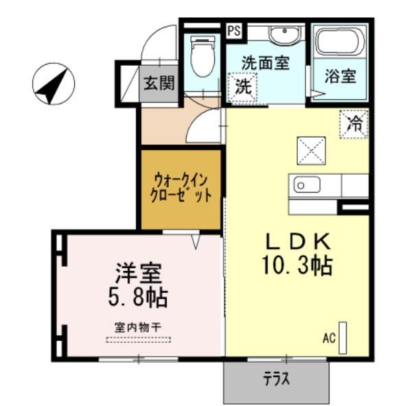 パシフィーク武雄 A棟の間取り