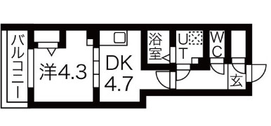 【世田谷区下馬のマンションの間取り】