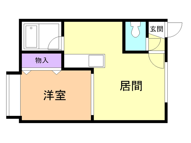 苫小牧市光洋町のアパートの間取り