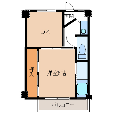 長岡京市粟生のマンションの間取り