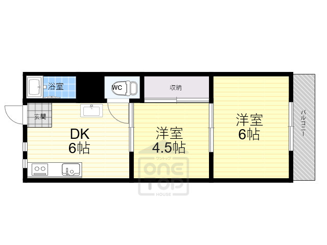 茨木市沢良宜浜のアパートの間取り