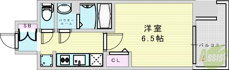 大阪市淀川区加島のマンションの間取り