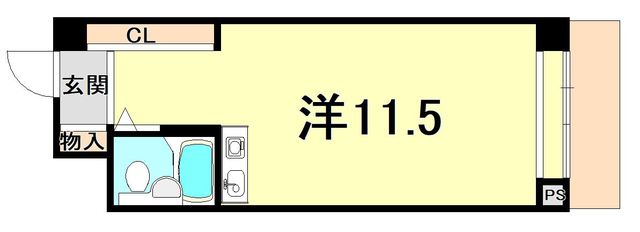 神戸市東灘区向洋町中のマンションの間取り