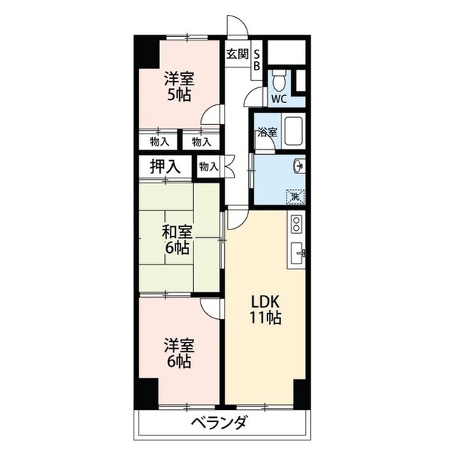 マンション一古の間取り