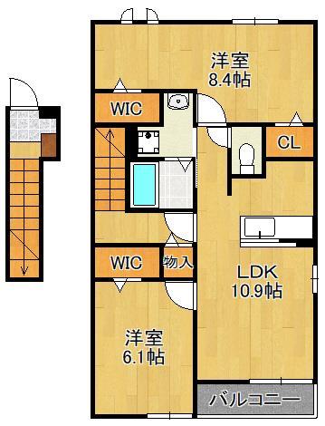 フィデール行橋Ｂの間取り