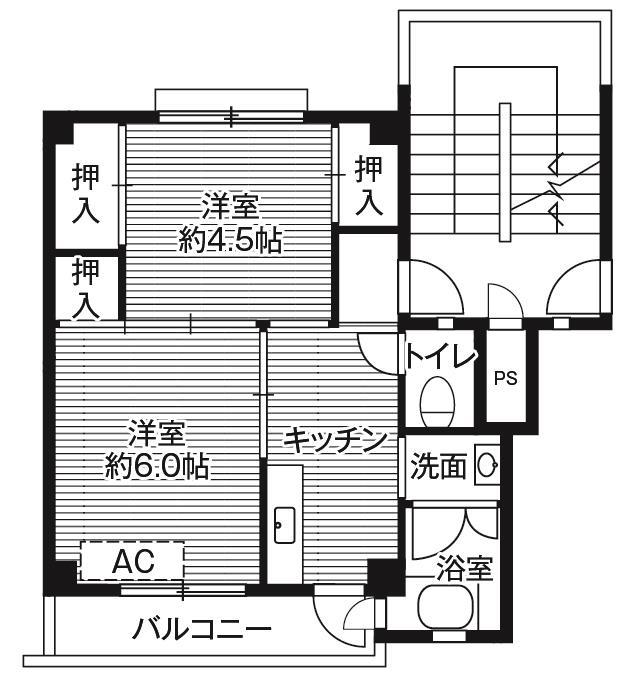 ビレッジハウス津幡２号棟の間取り