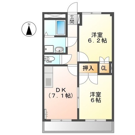 知多郡東浦町大字生路のアパートの間取り