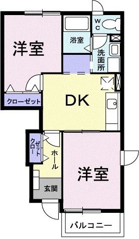 本庄市中央のアパートの間取り