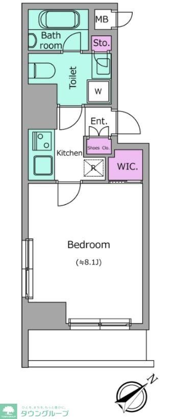 【中央区築地のマンションの間取り】