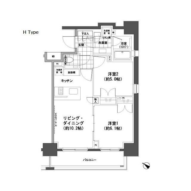 パークハビオ人形町の間取り