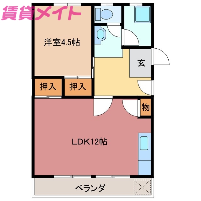 津市南新町のマンションの間取り