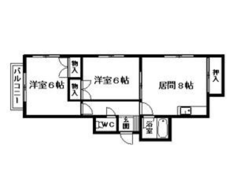 札幌市白石区平和通のマンションの間取り