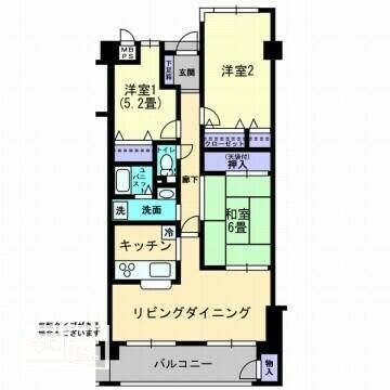 アルファシティ屋島四番館の間取り