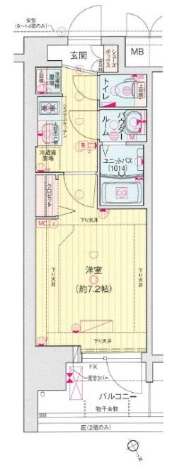 プレサンス大国町アドロッソの間取り