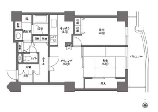 文京区本駒込のマンションの間取り