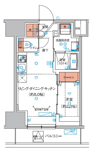 豊島区巣鴨のマンションの間取り