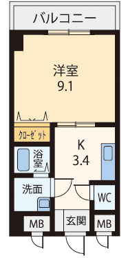 オリエンタル橿原の間取り