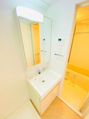 洗面設備　シャンプードレッサーの独立洗面台です。