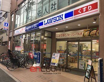 コンビニ　ローソン千駄木不忍通店（コンビニ）まで90m