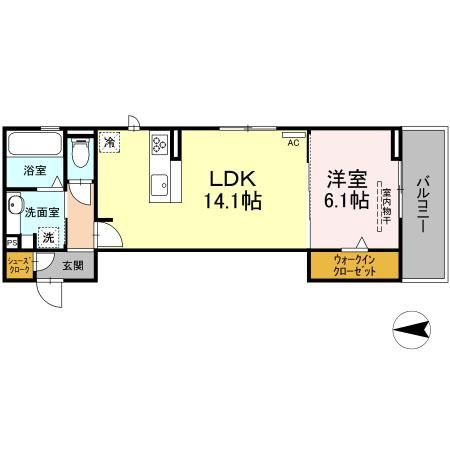 リヴェール東中島の間取り写真