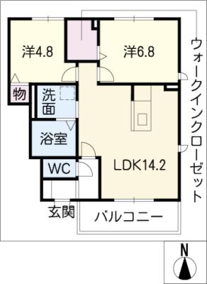 シーズンステージ南の丘 A棟の間取り写真