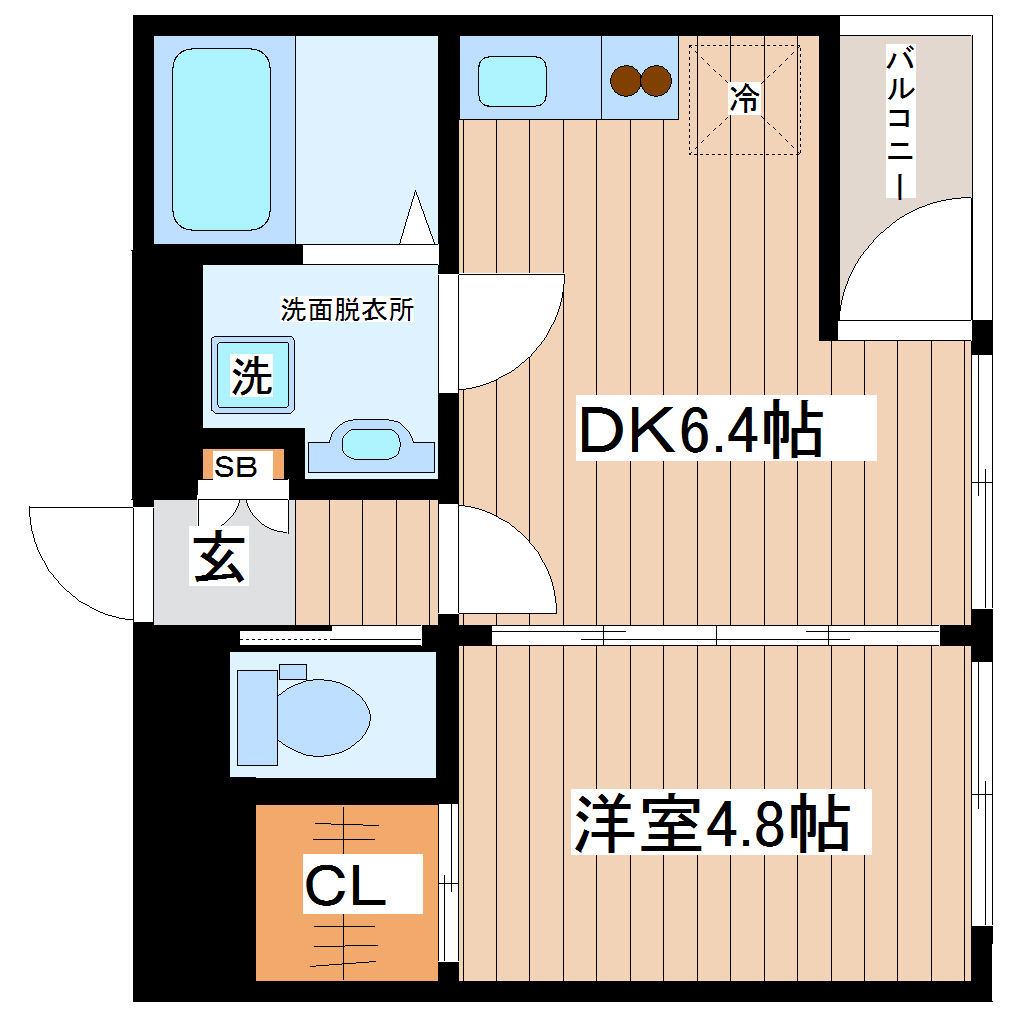 La Douceur片平の間取り写真