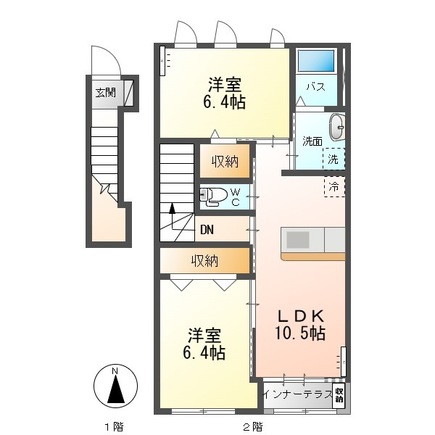 Shine Village大木戸Cの間取り写真