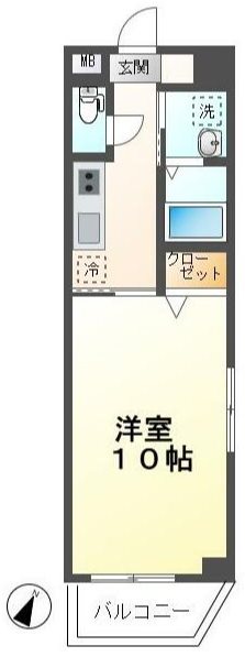 京王線 飛田給駅 徒歩9分 6階建 築20年の間取り写真