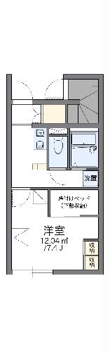 レオパレスアズール松戸の間取り写真