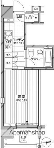 カスタリア麻布十番七面坂の間取り写真
