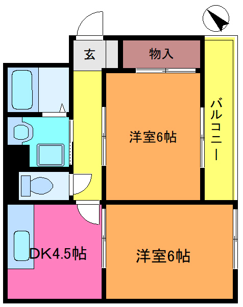 【墨田区墨田のマンションの間取り】