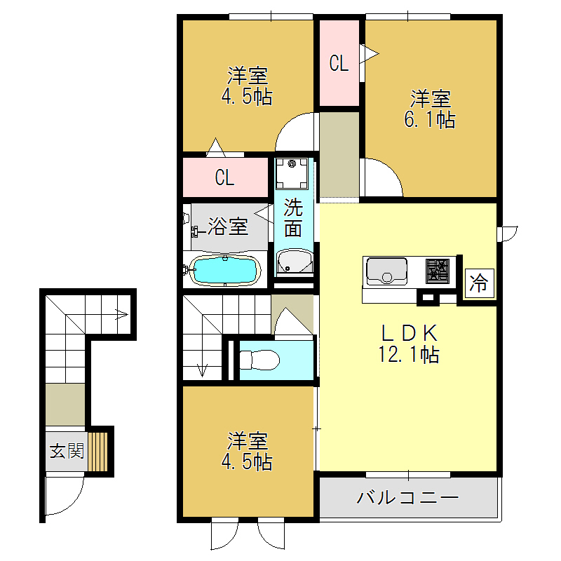 当麻寺ＭＫコートIIの間取り