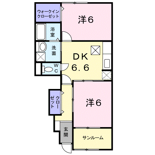 サンリットメゾン　Iの間取り