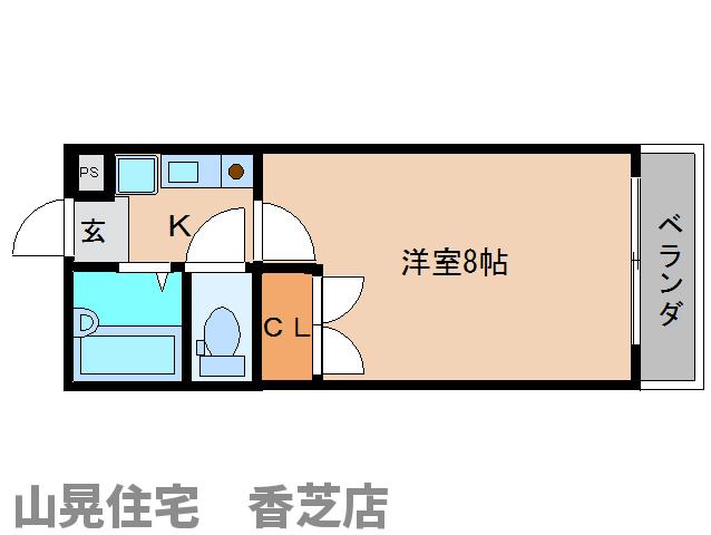 香芝市上中のマンションの間取り