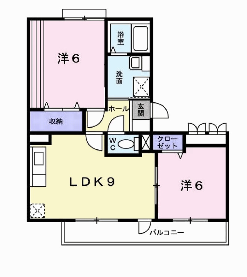 加古郡稲美町六分一のマンションの間取り