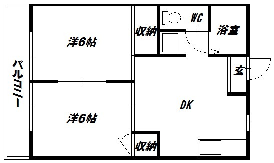 浜松市中央区有玉北町のアパートの間取り