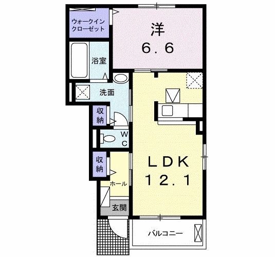 北九州市小倉北区山門町のアパートの間取り